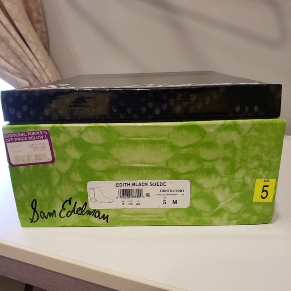 Sam Edelman "Edith" Suede Booties - sz 5M - Picture 9 of 10